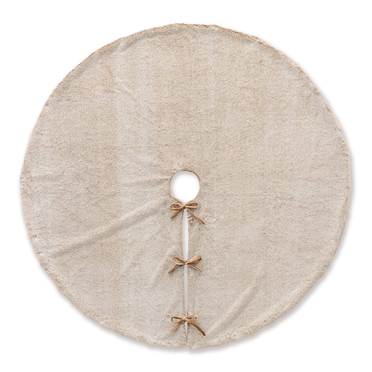 Glitzhome® Faux Rabbit Fur Christmas Tree Skirt